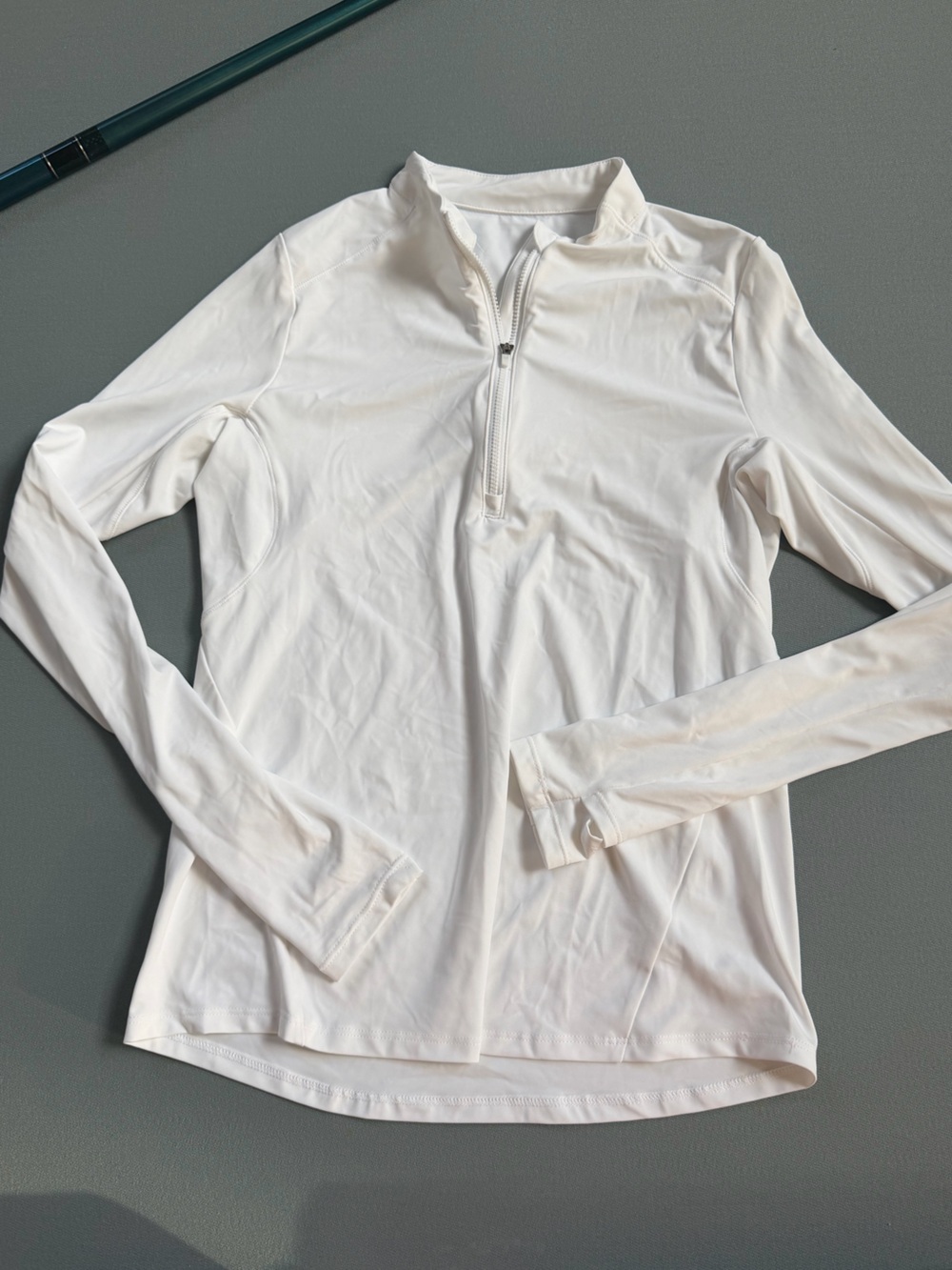 Women's The Bubble White Long-Sleeve performance Quarter-Zip Performance Top M